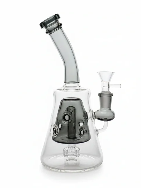 8-inch Dual-Perc Pyramid Glass Bong