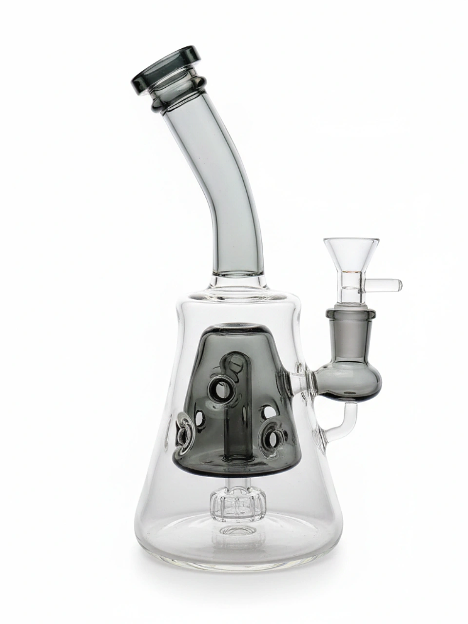 8-inch Dual-Perc Pyramid Glass Bong