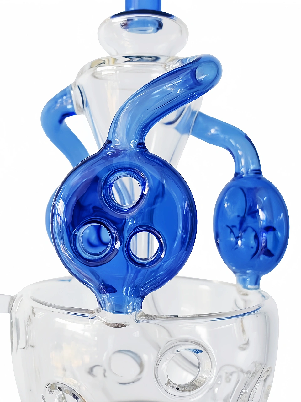 12-Inch Storm Cycle Fab-Egg Recycler Glass Bong