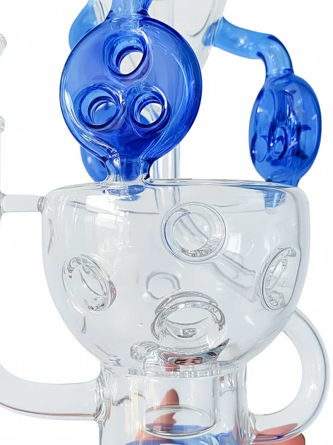 12-Inch Storm Cycle Fab-Egg Recycler Glass Bong 12-Inch Storm Cycle Fab-Egg Recycler Glass Bong
