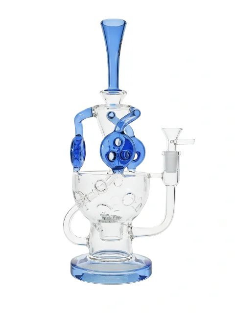 12-Inch Storm Cycle Fab-Egg Recycler Glass Bong