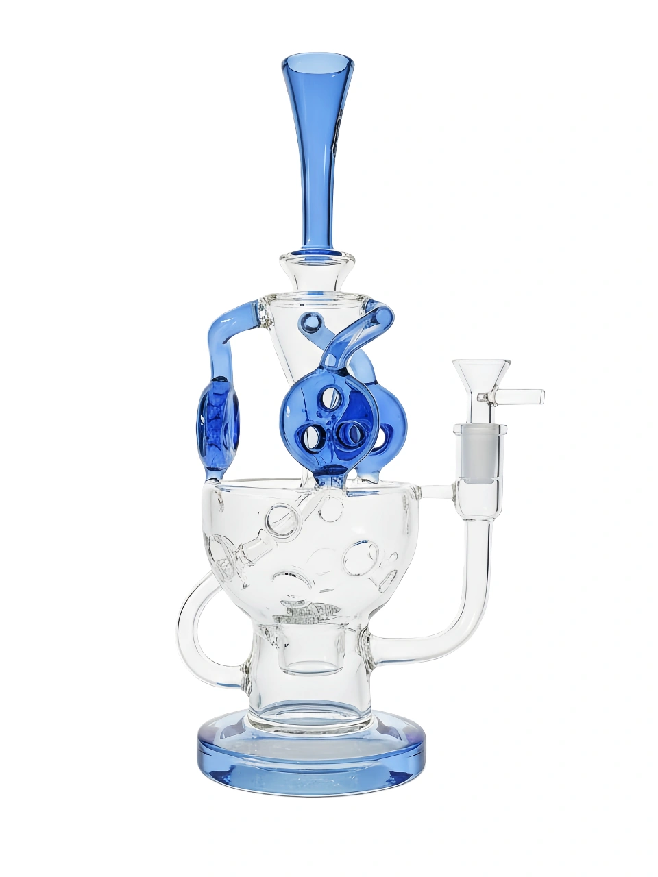 12-Inch Storm Cycle Fab-Egg Recycler Glass Bong