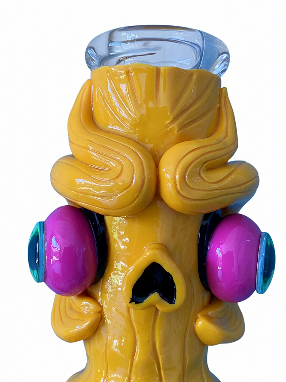 3D Yellow Monster Beaker Bong: Eye-Popping Creature Style
