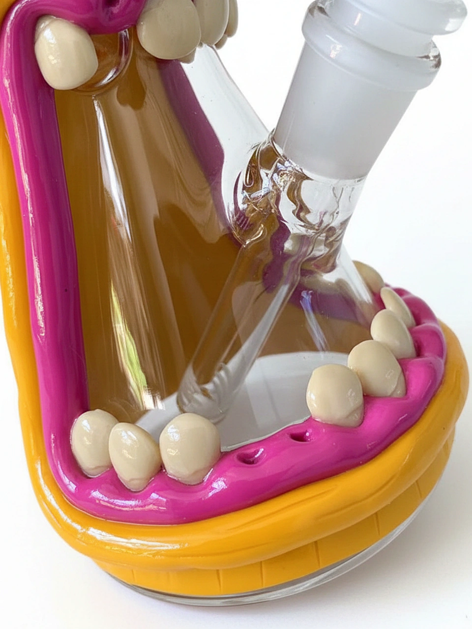 3D Yellow Monster Beaker Bong: Eye-Popping Creature Style