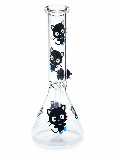 Chococat Winter Noir Beaker Glass Bong Chococat Winter Noir Beaker Glass Bong