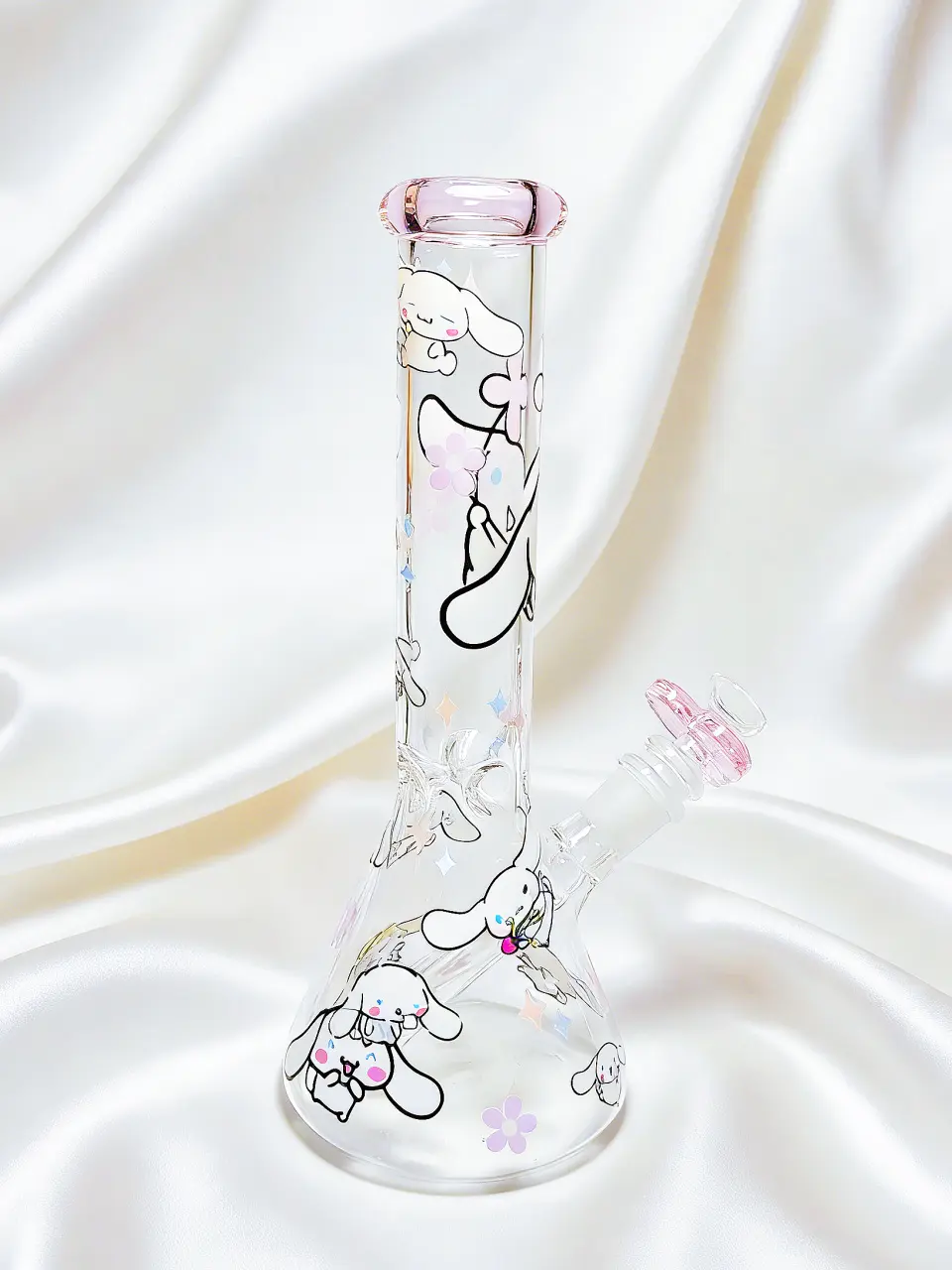 Cinnamoroll Pastel Cloud Pink Beaker Glass Bong