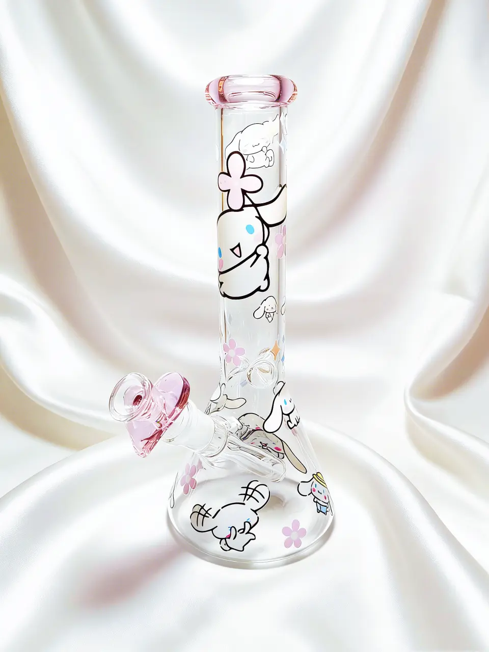 Cinnamoroll Pastel Cloud Pink Beaker Glass Bong