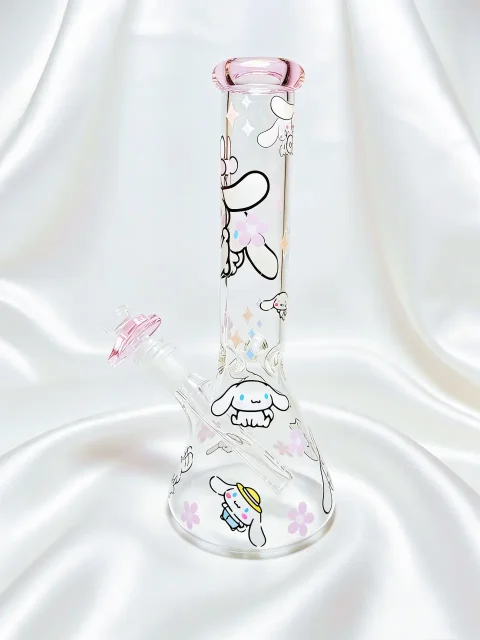 Cinnamoroll Pastel Cloud Pink Beaker Glass Bong Cinnamoroll Pastel Cloud Pink Beaker Glass Bong