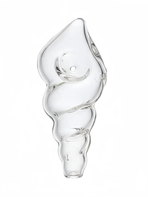 4-Inch "Clear Conch" Sculpted Sea Shell Pipe