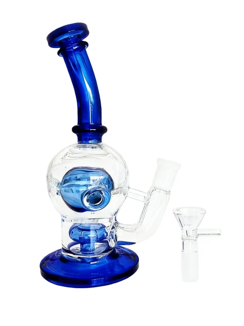 7-Inch Dual Perc Glass Bong | Multiple Colors