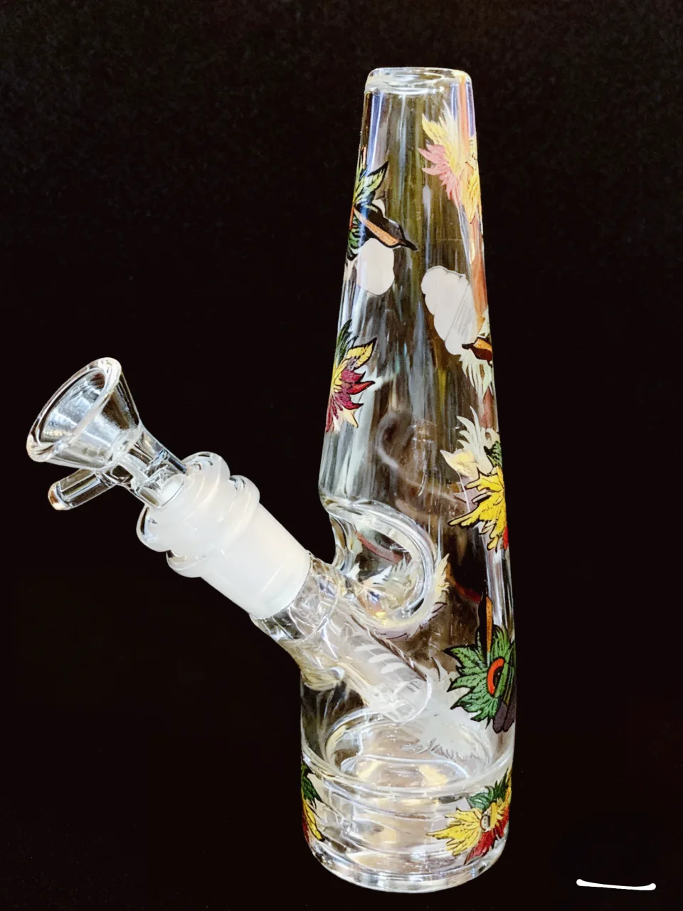 Mini Trippy Conical Glass Water Pipe