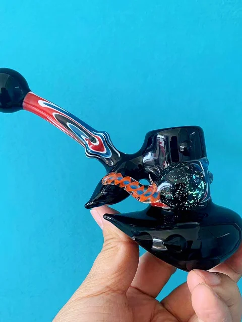 6.3-Inch "Cosmic Hammer" Artisan Wig Wag Hand Pipe