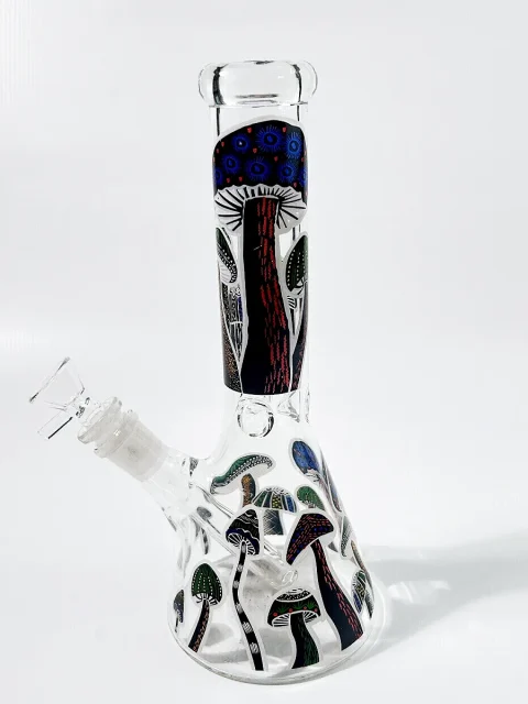 Midnight Mushroom Beaker Glass Bong