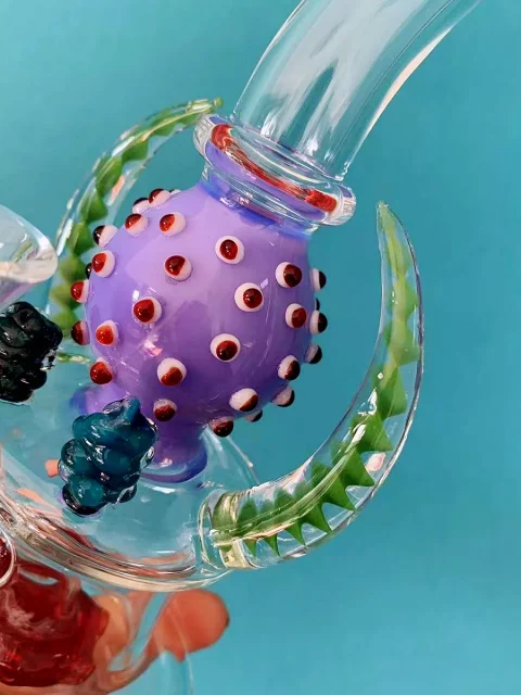 Desert Bloom Purple Cactus Glass Bong Desert Bloom Purple Cactus Glass Bong