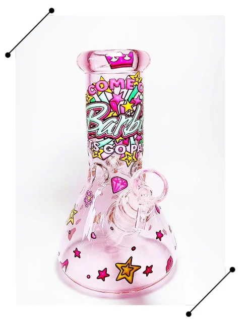 Party Star Barbie Theme Pink Glass Bong