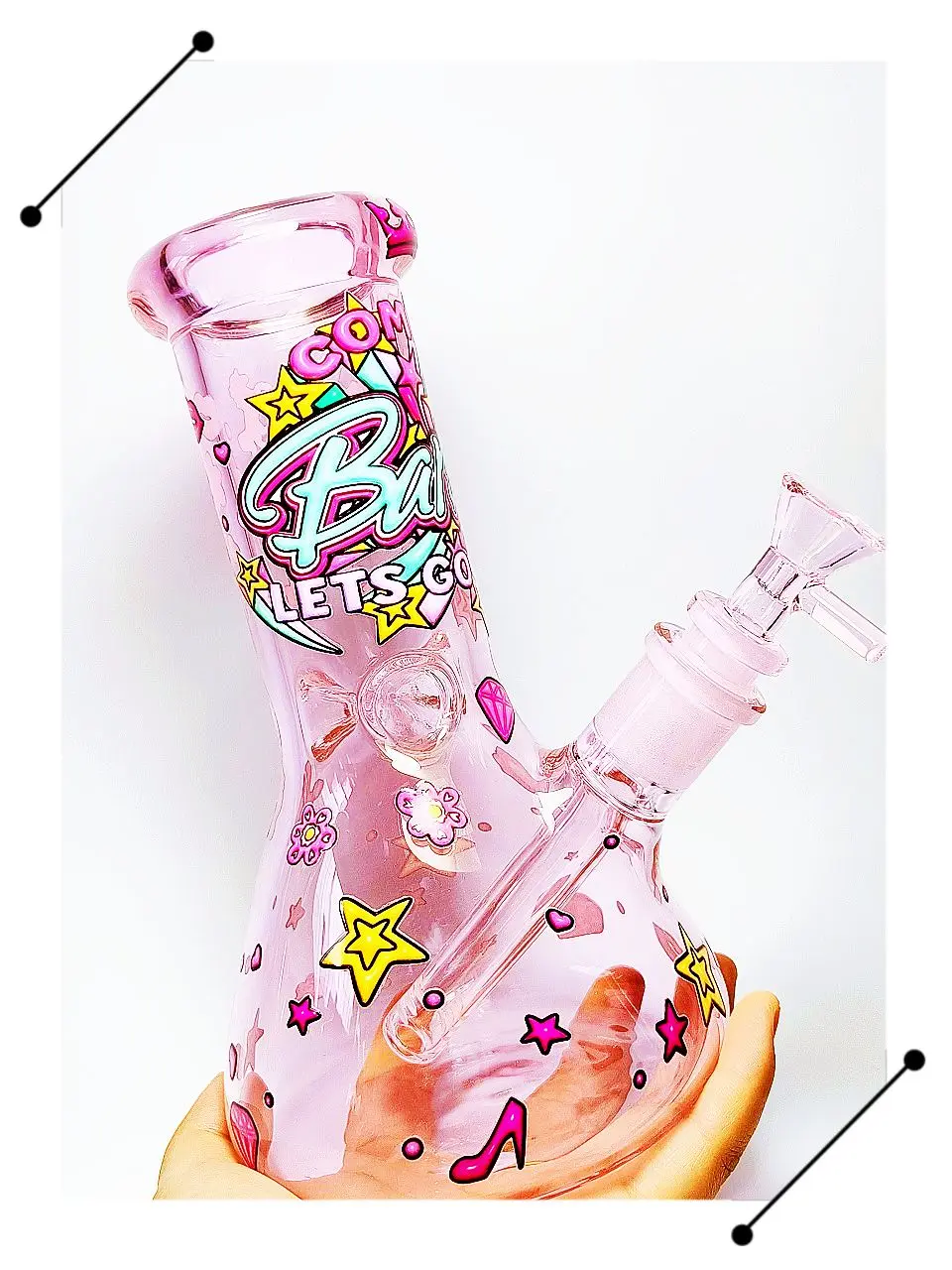 Party Star Barbie Theme Pink Glass Bong