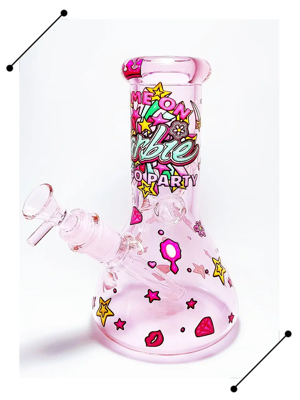 Party Star Barbie Theme Pink Glass Bong