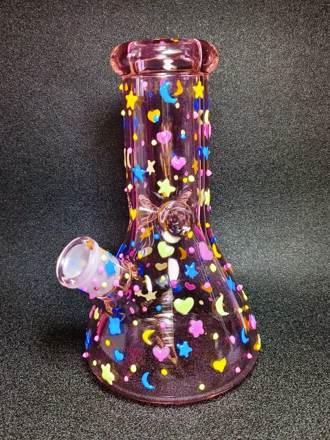 Dreamy Galaxy Pink Beaker Bong