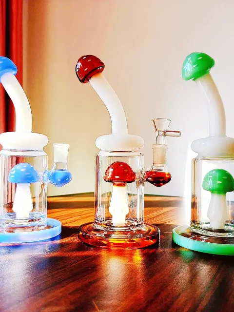 Mushroom Fantasy Mini Glass Bong