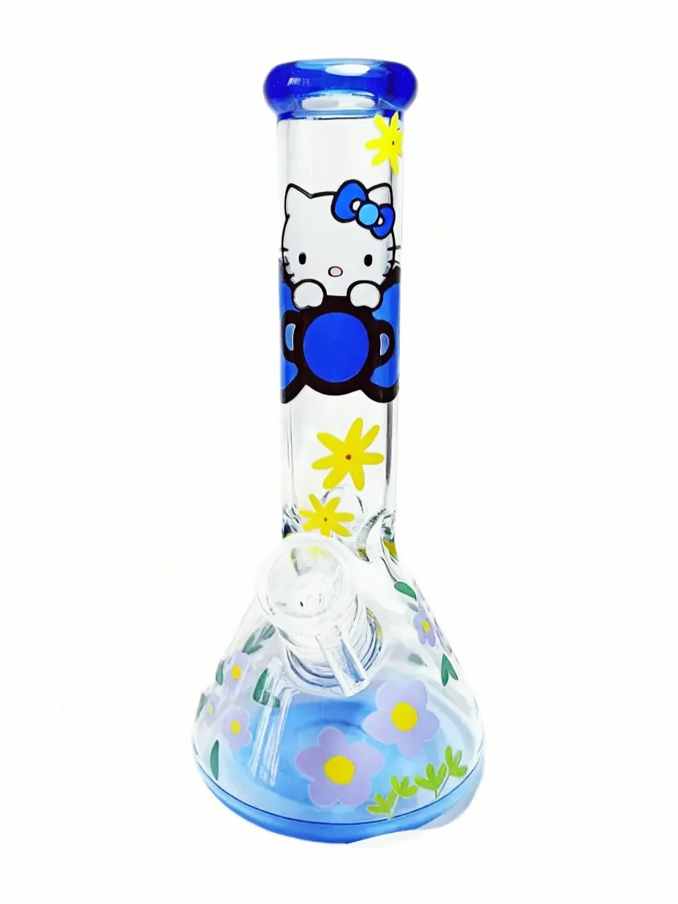 Blue Daisy Dreams Hello Kitty Beaker Glass Bong