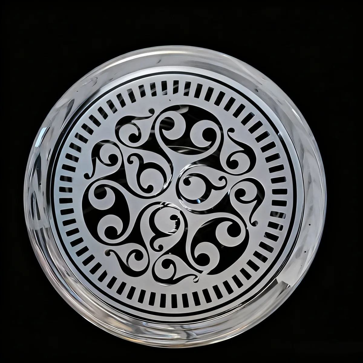 Tribal Frost Engraved Beaker Glass Bong Matrix Perc