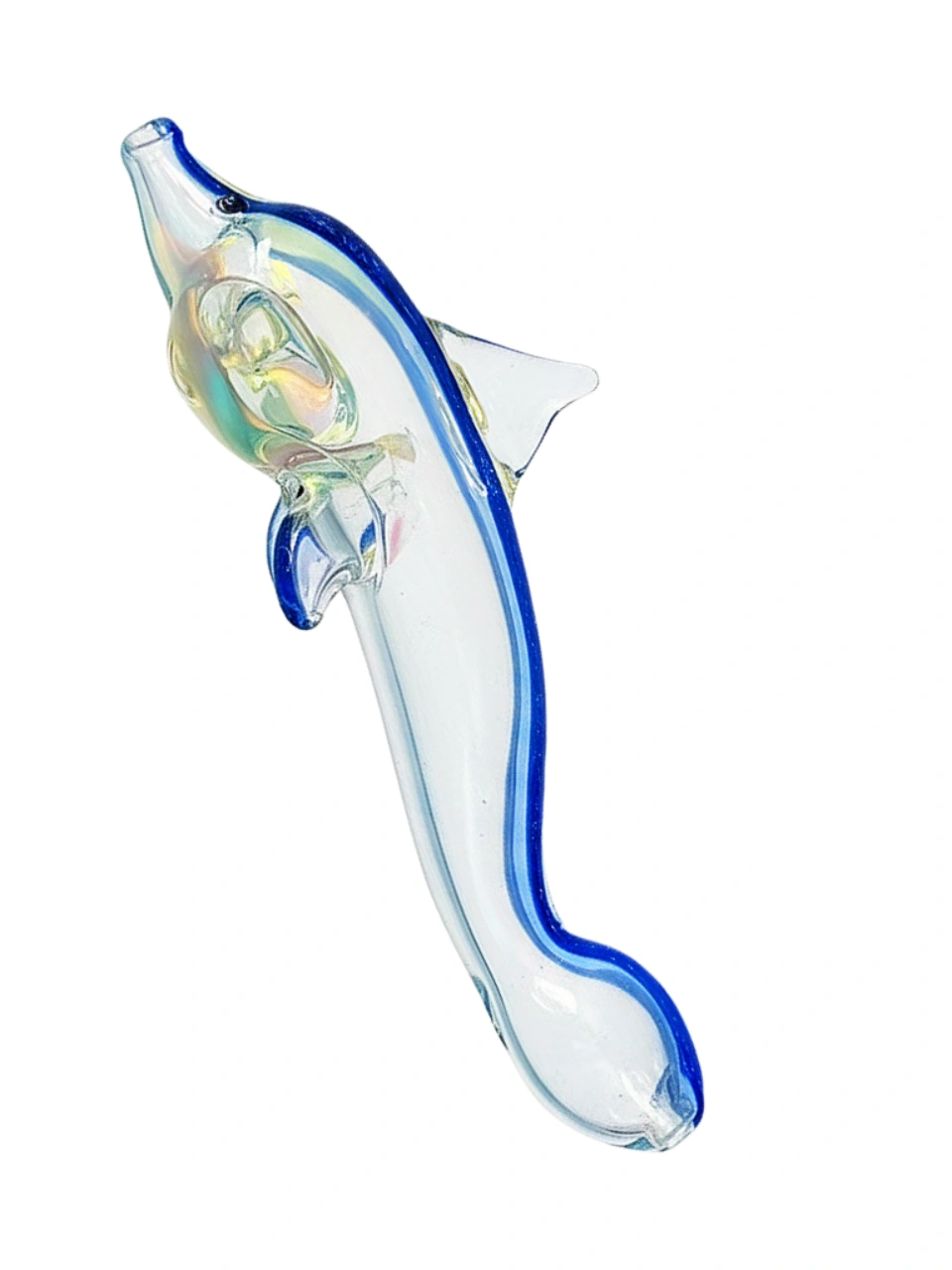 5.7-Inch Graceful Dolphin Artisan Glass Pipe