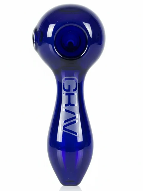 4-Inch GRAV® Classic Spoon Pipe | Black & Blue 4-Inch GRAV® Classic Spoon Pipe | Black & Blue