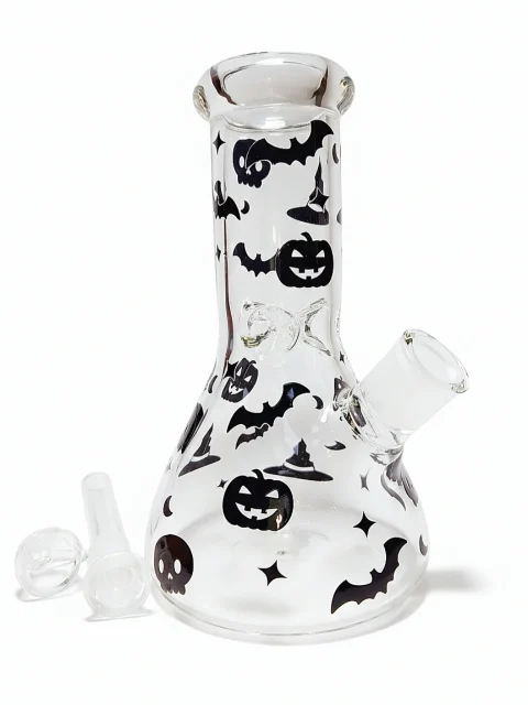 Spooky Halloween Bat & Pumpkin Beaker Bong