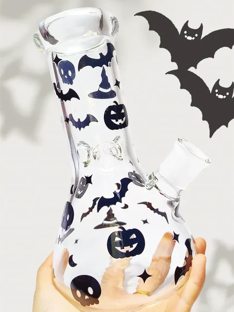 Spooky Halloween Bat & Pumpkin Beaker Bong