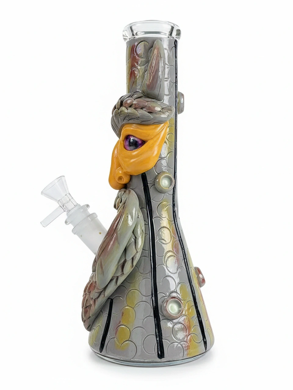 The Night Watcher Owl: 3D Sculpted Beaker Bong