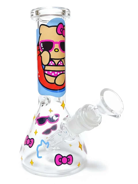 Hello Kitty Beach Day Beaker Glass Bong