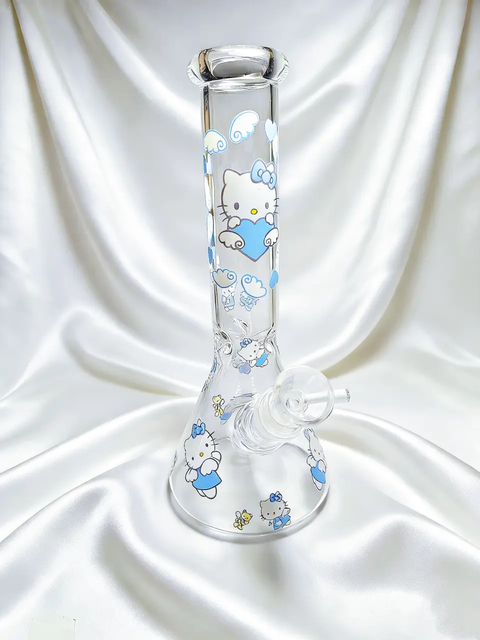 Cloud Angel Blue Hello Kitty Beaker Glass Bong