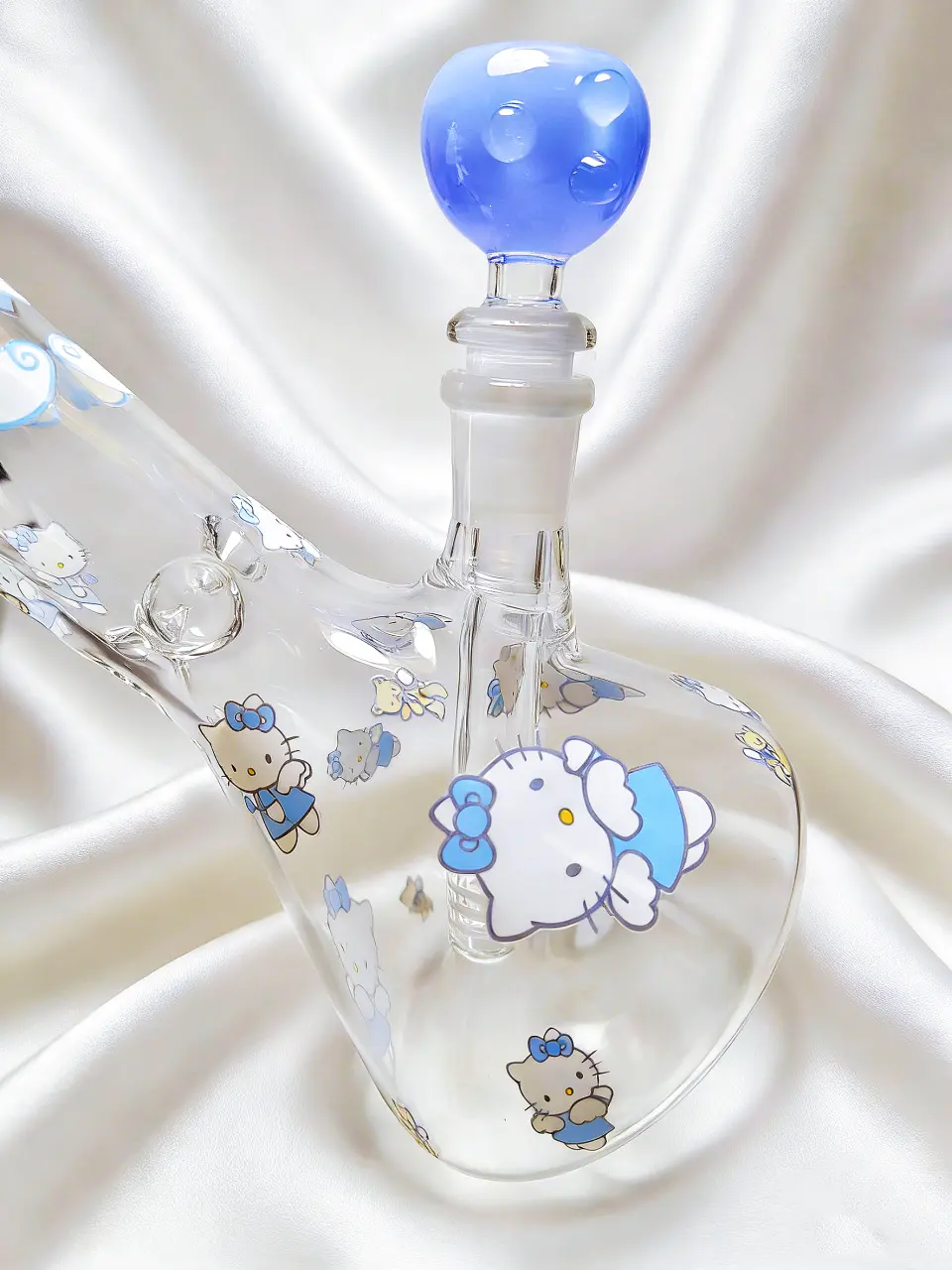Cloud Angel Blue Hello Kitty Beaker Glass Bong