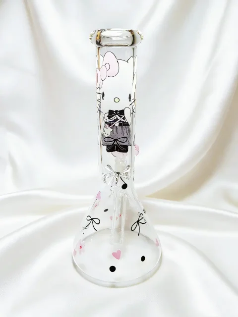 Lace & Bows Lolita Hello Kitty Beaker Glass Bong