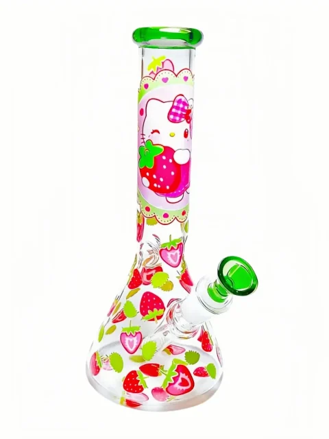 Strawberry Garden Hello Kitty Beaker Glass Bong