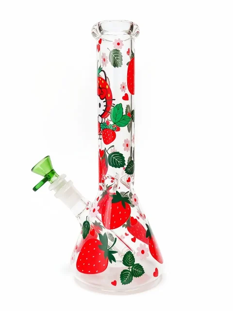 Berry Sweet Hello Kitty Beaker Glass Bong