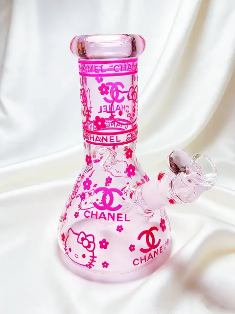 Chanel-Inspired Hello Kitty Pink Glass Bong