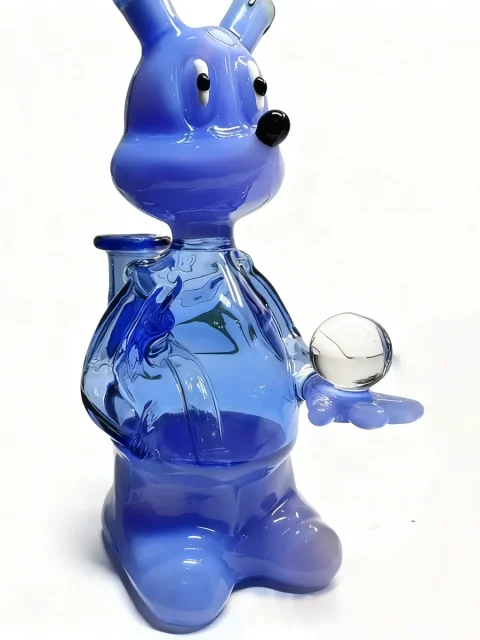 Honey Bear Blue Glass Bubbler Bong