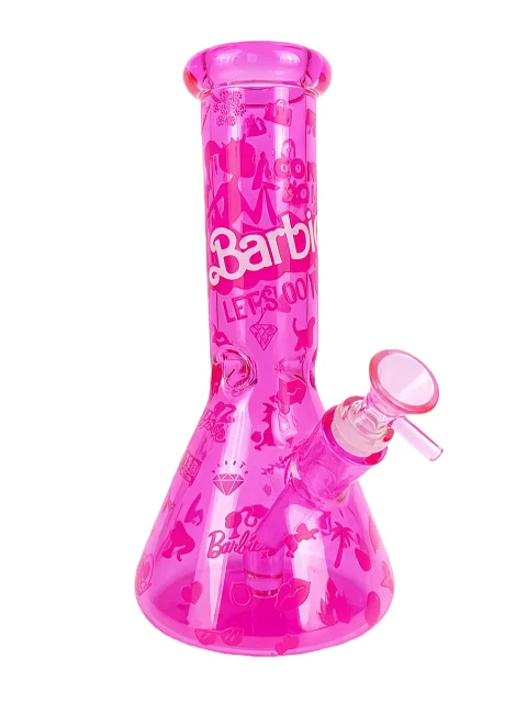Electric Dream Iridescent Pink Barbie "Let’s Go" Beaker Bong