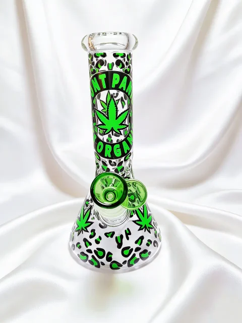 Leopard & Leaf Beaker Beaker Mini Glass Bong