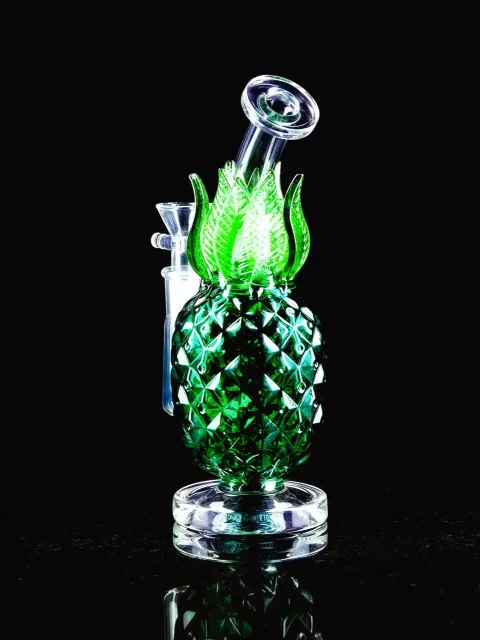 Jade Pineapple Tropical Glass Bong Jade Pineapple Tropical Glass Bong