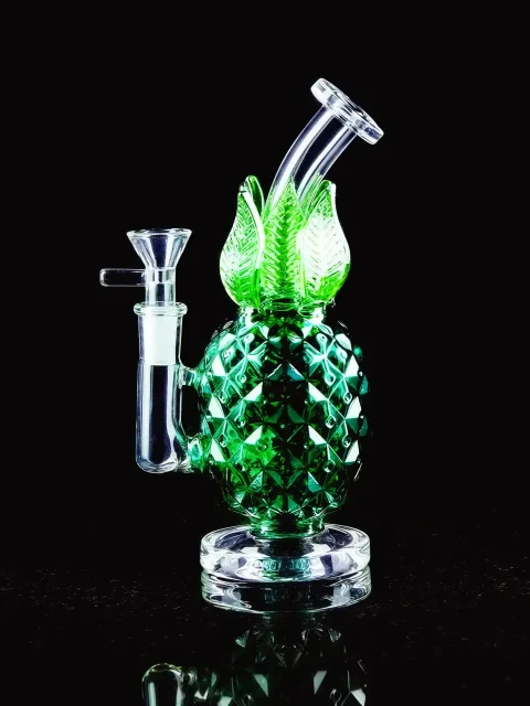 Jade Pineapple Tropical Glass Bong