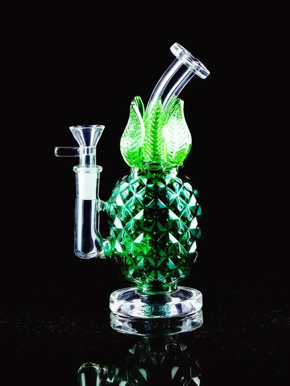 Jade Pineapple Tropical Glass Bong
