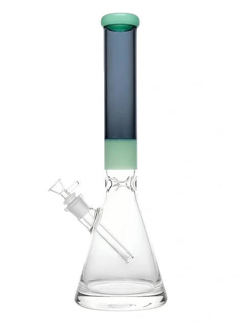 16-Inch Jade & Smoke Heavy Base Beaker Glass Bong