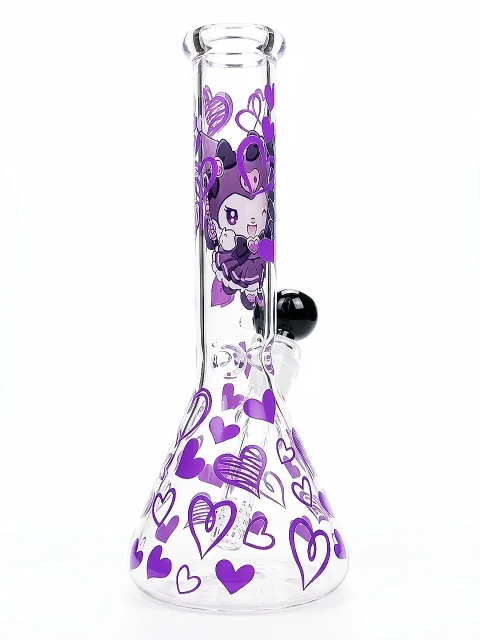 Kuromi Party Rebel Beaker Glass Bong Kuromi Party Rebel Beaker Glass Bong