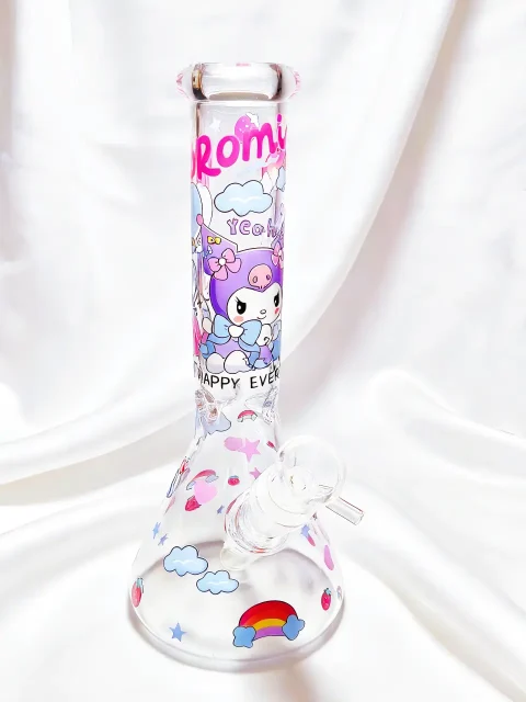 Kuromi Strawberry Dream Beaker Glass Bong