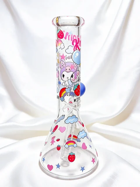 Kuromi Strawberry Dream Beaker Glass Bong Kuromi Strawberry Dream Beaker Glass Bong