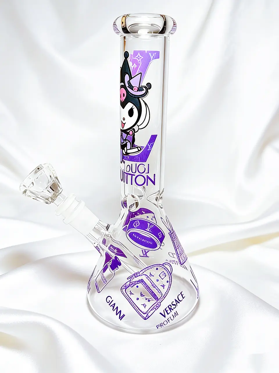 Kuromi × LV Sweet Rebellion Beaker Glass Bong