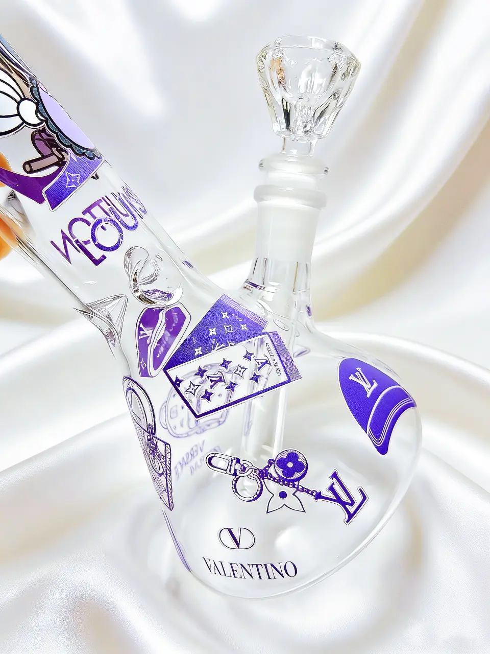 Kuromi × LV Sweet Rebellion Beaker Glass Bong