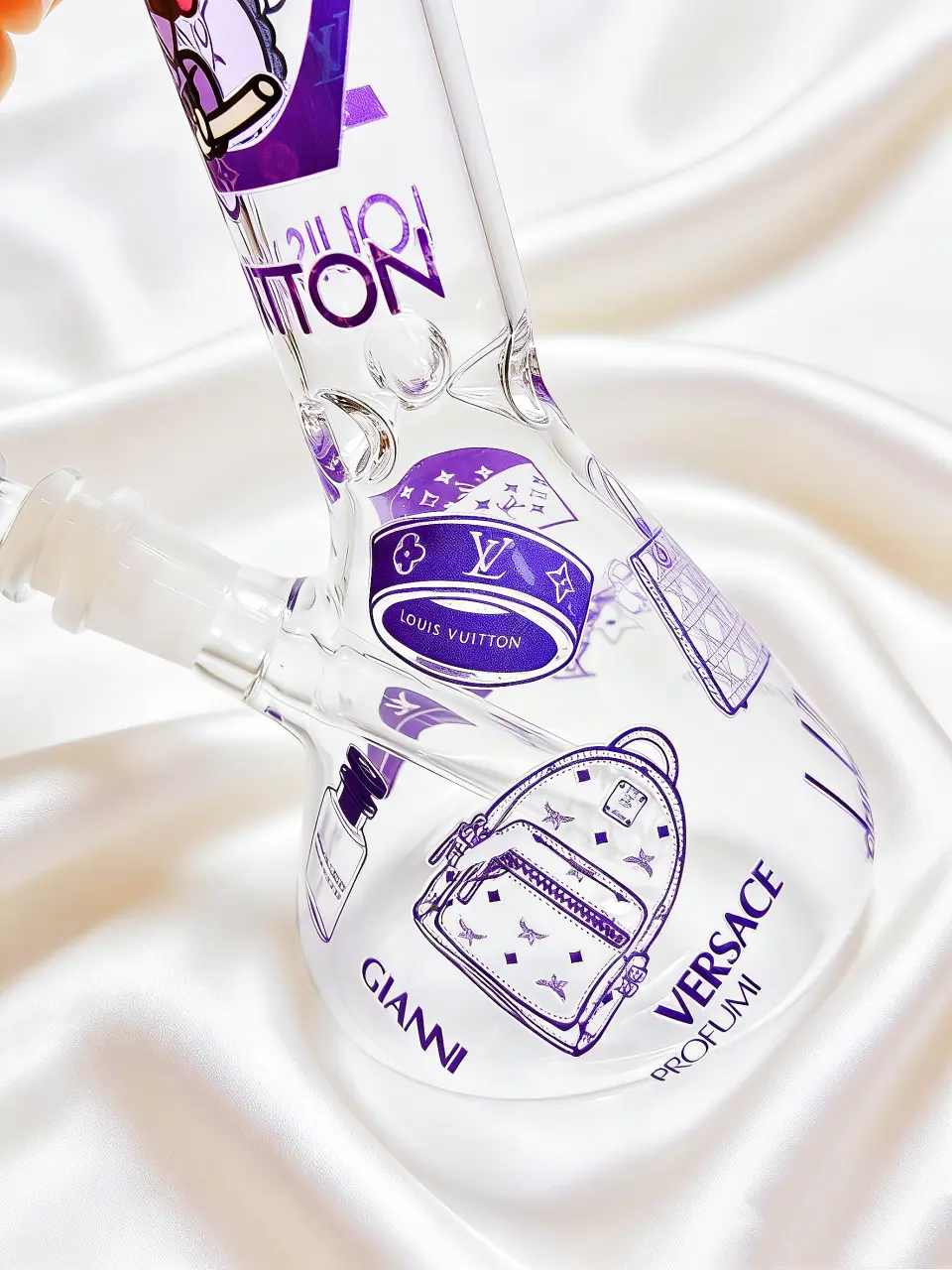 Kuromi × LV Sweet Rebellion Beaker Glass Bong